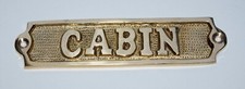 Marine Brass Door Sign "CABIN"