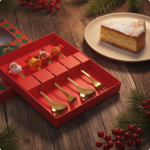Pieces christmas cutlery set - cutlery,