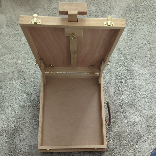 Wooden table top box easel - box,