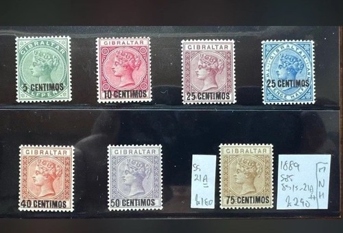 Gibraltar 1886 sg8 - qv, sg8/15a