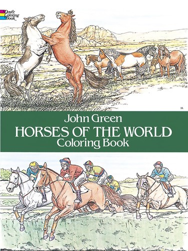 Horses the world - horses, colouring