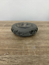 Vintage Emile Galle  French Art Glass Ashtray Grey Transparent