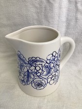 White Jug with Blue Rose