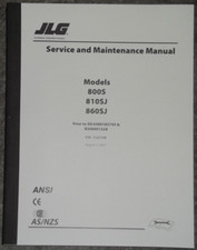 JLG 800S 860SJ BOOM LIFT SERVICE SHOP REPAIR MAINTENANCE MANUAL 3121139