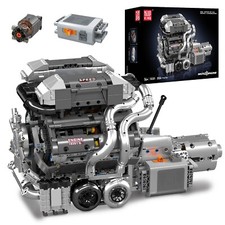 Mould King 10201 W16 Engine That Works Motor Building Block Toy Kit Construction