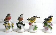 Vintage Franklin Mint Peter Barratt Porcelain Bird Bells x 4 - Thames Hospice
