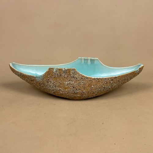 Ceramic planter blue inner - blue,