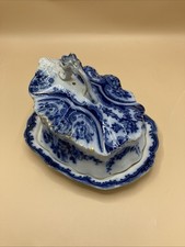 Antique Blue Flow Cheese Dome