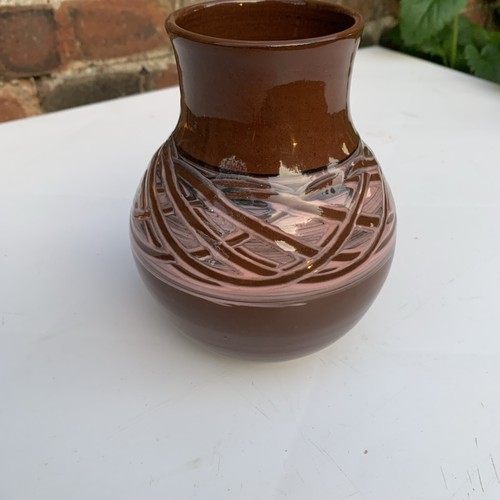 Holkham pottery 15cm vase - pottery,