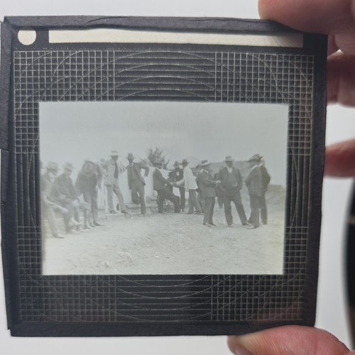Glass magic lantern slide - lantern, a