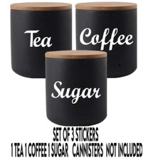 COFFEE TEA SUGAR VINYL DECALS