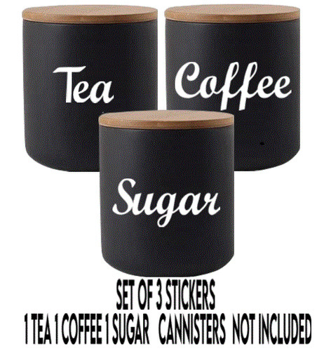 Coffee tea sugar vinyl decals - coffee,