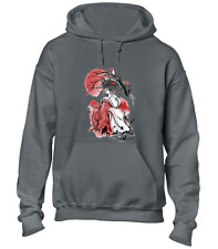 GEISHA JAPAN HOODY HOODIE COOL JAPANESE SAMURAI ANCIENT SYMBOL FASHION TOP