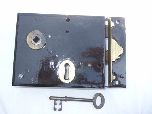 Vintage victorian rim lock - vintage,