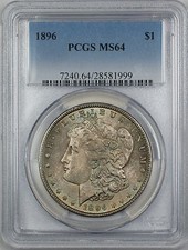 1896 Morgan Silver Dollar $1
