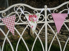 CATH KIDSTON IKEA ROSALI FABRIC BUNTING ~  rose, gingham, pink/red spots