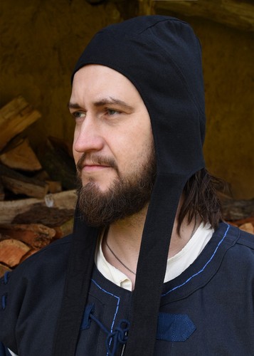 Brown cotton canvas coif cap - brown,