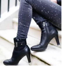 Russell and Bromley Ruby Dry Black Leather Boots 38 UK 5