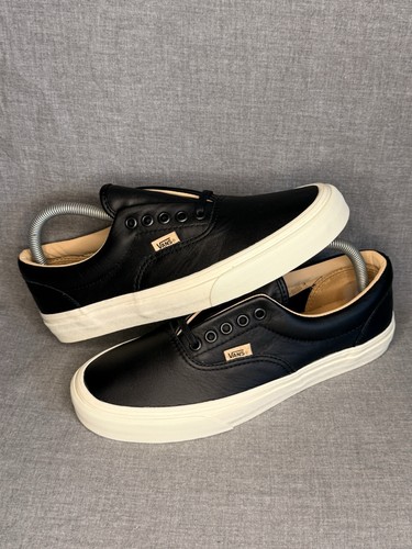 Vans era lux leather black - vans,