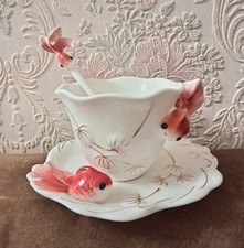 Fantail Goldfish Cup Saucer