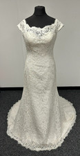 Sottero & Midgley Couture Amara 712543 White Ivory Lace Wedding Dress UK Size 12