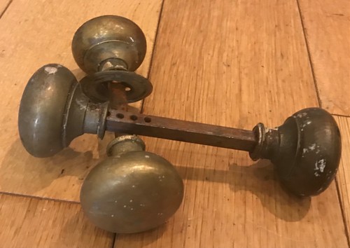 Vintage brass door knob - brass, handle