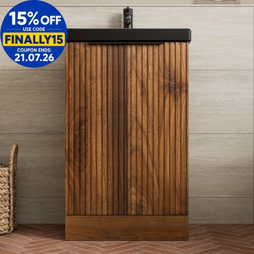 Fluted 500mm bathroom - bathroom, vanity