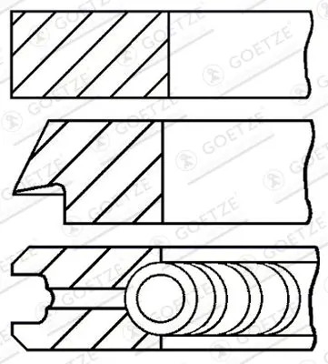Piston ring set - , 08-114400-55