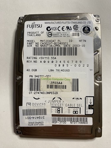 Fujitsu mht2040at 40gb - fujitsu,