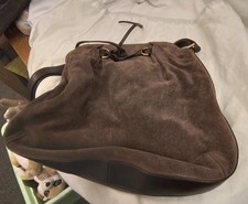 //4589 Karen Millen Genuine Leather Brown Shoulder Bag