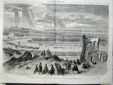 Original Old Antique Print