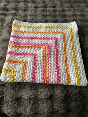 Baby girl crocheted blanket - girl,