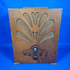 Vintage wooden radio - vintage,