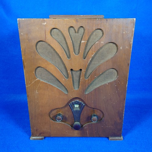 Vintage wooden radio - vintage,