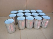 15x empty tin cans white - tin,