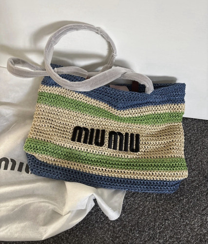 Striped woven straw tote - straw, bag