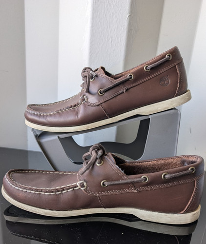 Timberland brown leather boat - brown,