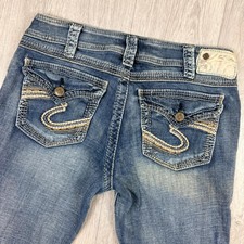 Silver Jeans Suki Flap W31L32 Ultra Low Rise Bootcut Jeans Miss Me Style Y2K 