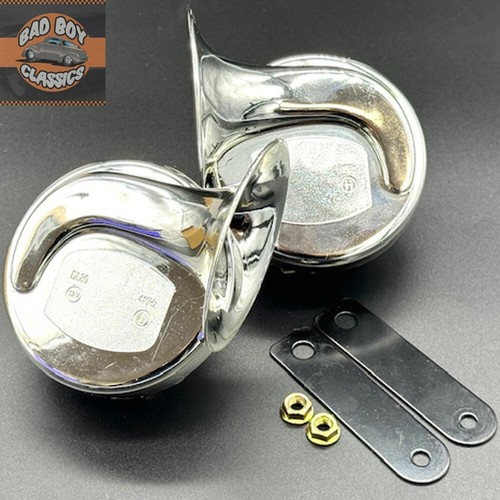 Pair 12v twin polished chrome - twin,