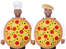PIZZA COSTUME AND HAT FUNNY