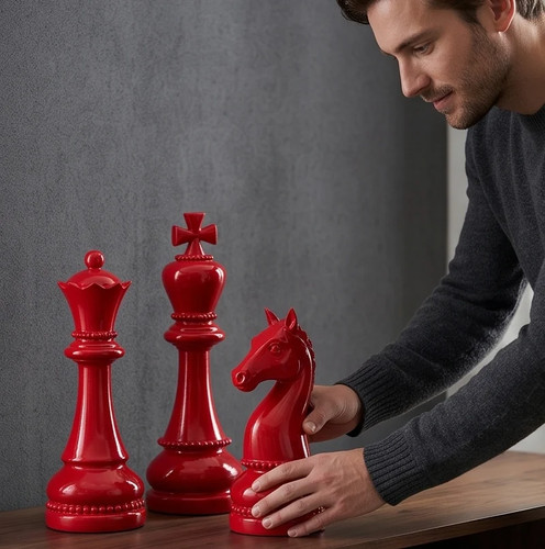 Giant red chess - giant,