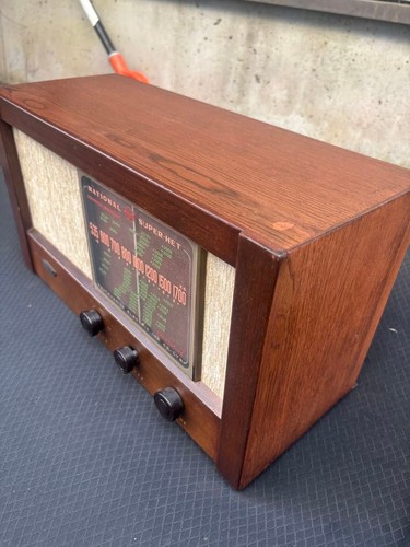 National wooden tube radio - national,
