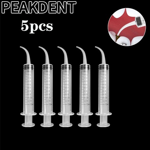 Curved tip syringe dental - 5x,