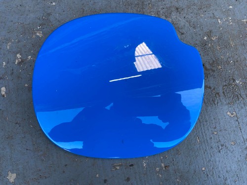 Racing blue fuel flap cover