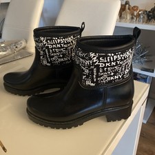 DKNY Black Rain Boots Wellies