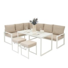 Aluminium Garden Furniture Sofa Dining Table Stools Outdoor Rattan Alternative