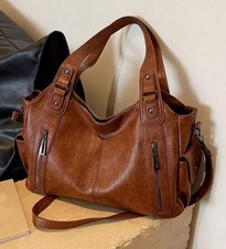 Large Capacity Leather Womens