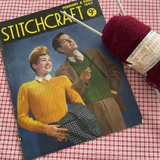Vintage STITCHCRAFT February March 1945 ~ Wartime Knitting Sewing Patterns