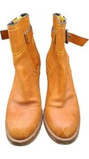 Alexander McQueen Tan Leather Heeled Boots EU 37 T2560 D151