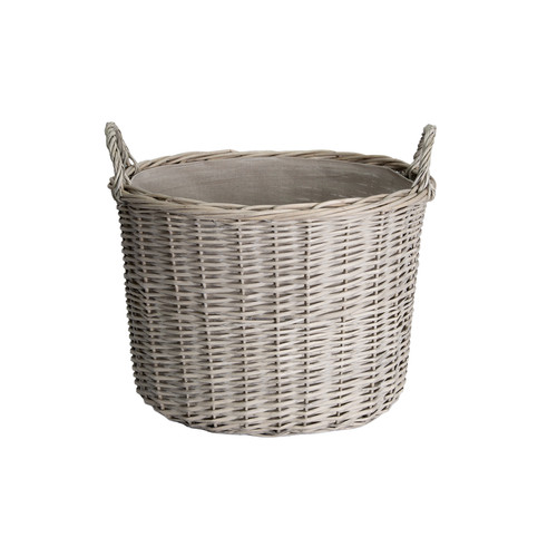 Grey wash wicker storage - grey,